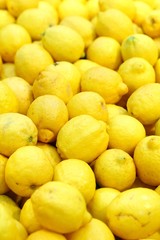 Fresh lemon in supermarket