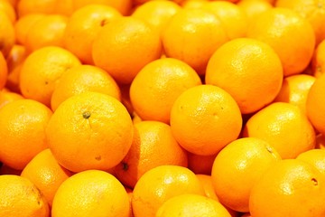 Fresh orange in supermarket