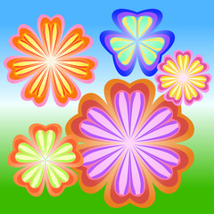 Fototapeta na wymiar Abstract flowers background vector