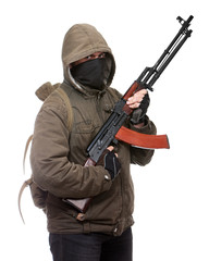 Terrorist with weapon