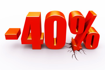 40 percent discount