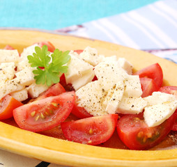 tomatensalat mit mozzarella