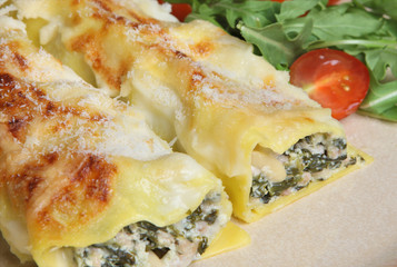 Cannelloni with Spinach and Pork
