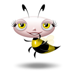 Ape Primavera-Springtime Bee-Cartoon