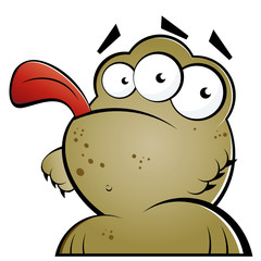 monster cartoon lustig zunge alien