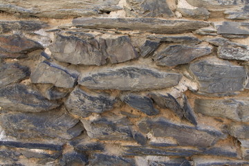 Pared con piedras de pizarra