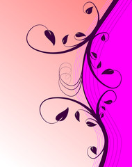 An abstract purple floral background illustration