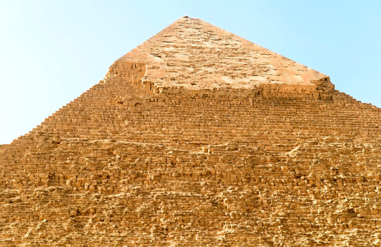 the top of Khafre pyramid of Giza, Egypt