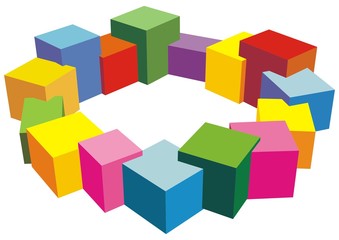 happy boxes in many colors