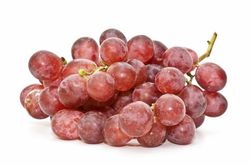 uvas frescas sobre fondo blanco
