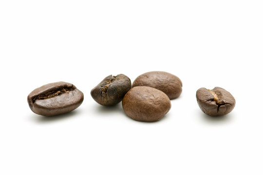 macro de granos de café