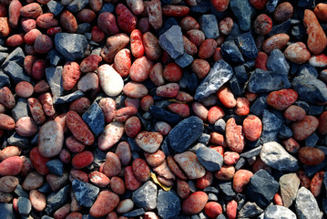 red and black stone