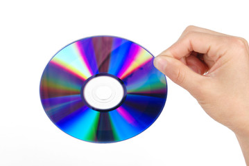 hand with DVD