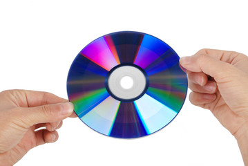 hand with DVD