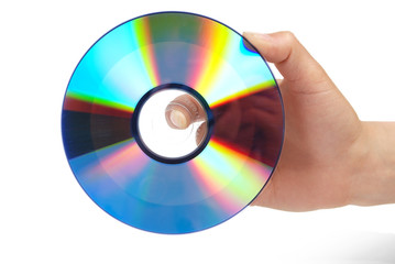 hand with DVD