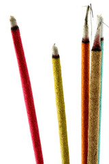 baguettes d'encens, fond blanc