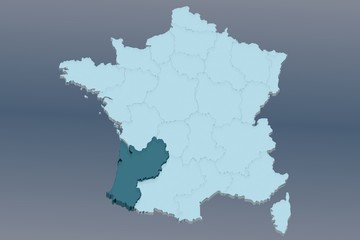 région aquitaine sur france 3D