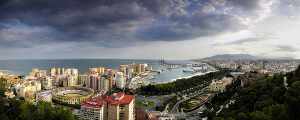 Panorama of Málaga