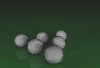 pelotas de golf alineadas