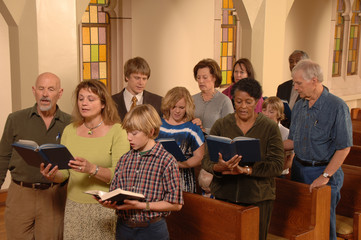 Singing Hymns in Church - 22921666