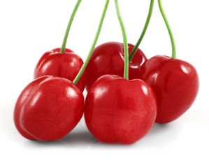 Cerises fond blanc
