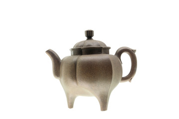 The chinese teapot on white background