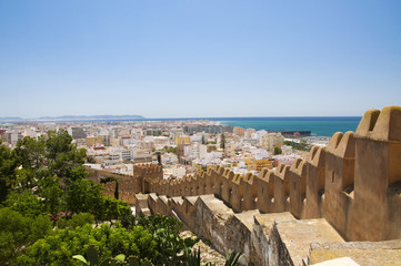Panorama of Almería from Alcazaba - obrazy, fototapety, plakaty