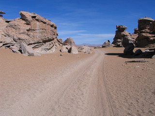 piste dans l'altiplano bolivien