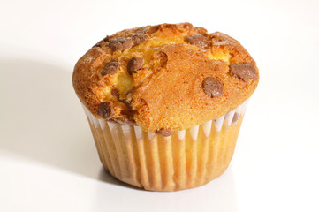 Muffin en  fondo blanco