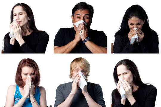 Six People Sneezing