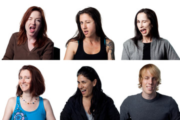 Group of people winking