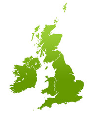 UK and Ireland map