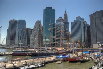Fototapeta na wymiar New York City Skyline z Port
