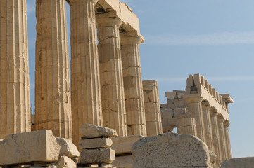 greek columns, acropolis, athens