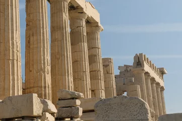 Fotobehang greek columns, acropolis, athens © javarman