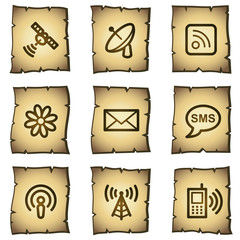 Communication web icons, papyrus series