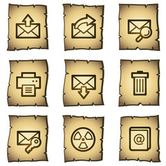 E-mail web icons set 2, papyrus series