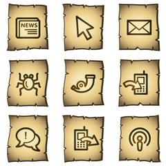 Internet web icons set 2, papyrus series
