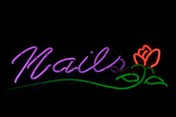 Nails Red Rose neon Sign