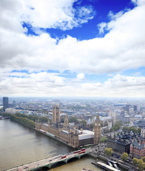 Fototapeta na wymiar Widok z lotu ptaka centrum Londynu