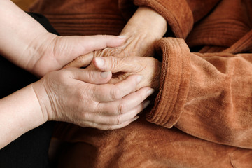 Fototapeta premium adult helping senior