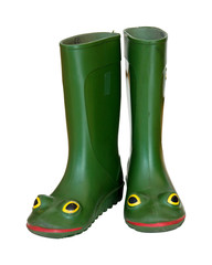 Rubber boots with eyes