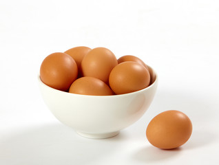 fresh brown eggs