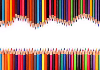 color pencil isolated on white.