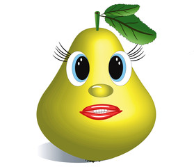 Pear with eyes