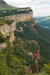 Fototapeta na wymiar Calcareous cliffs in Tavertet, Catalonia, Spain