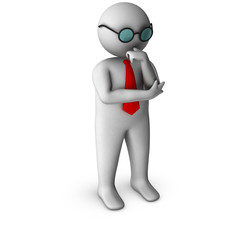 Fototapeta premium 3d businessman problem