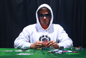 Cool poker player