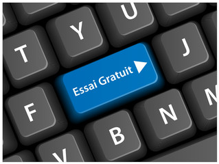 Touche ESSAI GRATUIT sur clavier (internet web bouton ordinateur