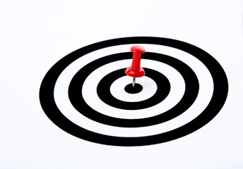 target concept - red thumbtack placed in the centre..